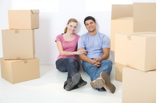 Packed boxes and furniture ready for a Botany Bay home relocation