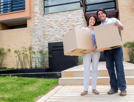 Professional movers handling furniture in a Botanybay apartment move