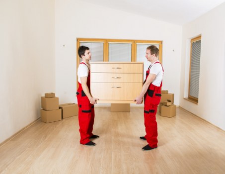 Packing and loading support for a removals van in Botanybay
